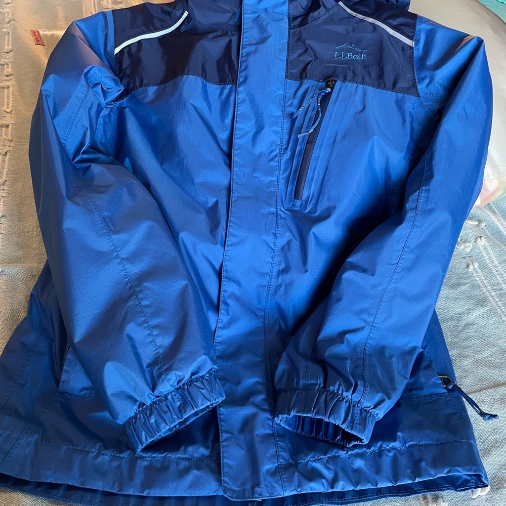 Kids' Trail Model Rain Jacket, Lined, Colorblock Deep Sapphire